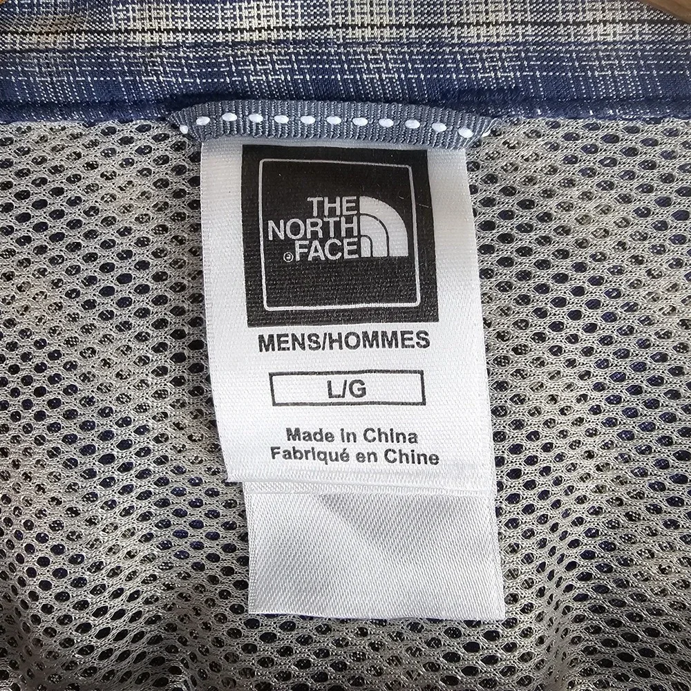 Vintage The North Face Hiking Button Up Plaid Front Zip Pocket Shirt Mens Large